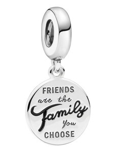 Linda's Jewelry Prívesok na náramok BFF Friends are Family chirurgická oceľ IP070