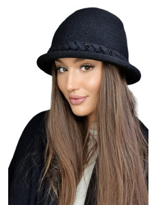 Kamea Čierny luxusný dámsky zimný klobúk Farida, Farba čierna