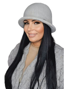 Kamea Tmavobéžový luxusný dámsky zimný klobúk Munira, Farba tmavobéžová