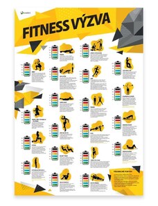 B2B Stieraci plagát – Fitness výzva s 20 cvikmi