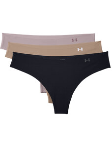 Nohavičky Under Armour PS Thong 3-Pack Black/ Beige/ Graphite