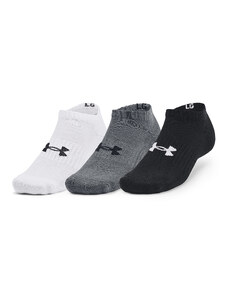 Pánske ponožky Under Armour Core No Show 3-Pack Socks Black/ White/ Grey