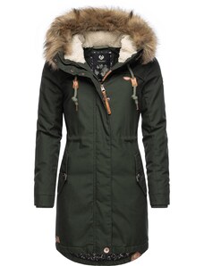 Dreimaster Maritim Regenparka Oliv Winter Jacket DREIMASTER