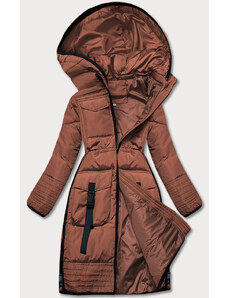Z-DESIGN Hnedá vypasovaná dámska zimná bunda (H-1071-79)