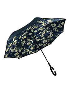 Obrátený dáždnik - floral blue