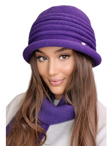 Kamea Fialový elegantný dámsky luxusný klobúk na zimu Salerno, Farba fialová