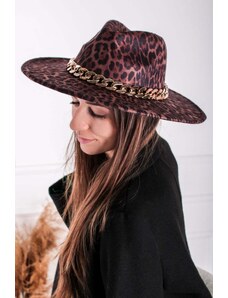 ChicChic Škoricový leopardí klobúk Marlene