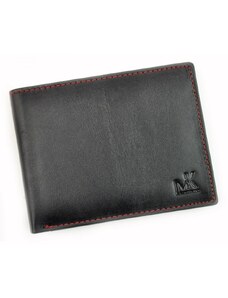 Pánska kožená peňaženka Money Kepper, Cobiter, čierna (červené prošivanie)