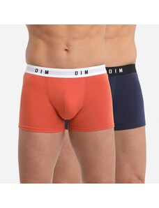 DIM BOXER ORIGINAL 2x - Pánske boxerky 2 ks - oranžová - modrá