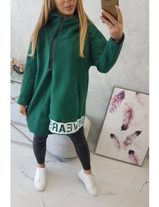 Kesi Insulated sweatshirt with zipper dark green