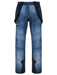 Pánske softshellové lyžiarske nohavice Kilpi jeans-M tmavo modrá