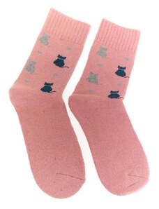 AURA.VIA Ružové ponožky CATTY