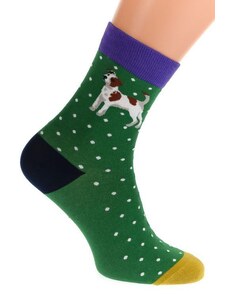 AURA.VIA Zelené ponožky DOGGY