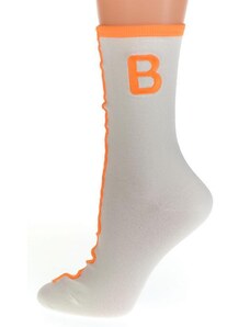 AURA.VIA Bielo-oranžové ponožky AKIN