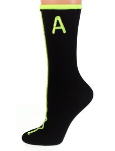 AURA.VIA Čierno-zelené ponožky AKIN