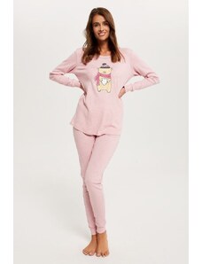Italian Fashion Dámske pyžamo Baula ružové s medveďom