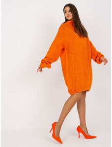 Fashionhunters Orange knitted dress