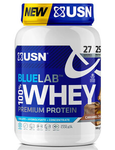 Proteínové prášky USN BlueLab 100% Whey Premium Protein čokoláda s karamelem 908g blw05
