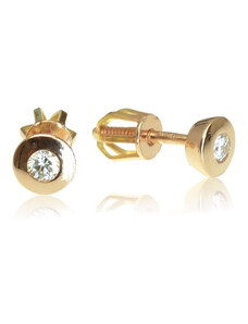 Goldie Zlaté náušnice s diamantom