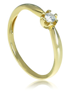 Goldie Zlatý prsteň s diamantom