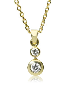 Goldie Zlatý diamantový náhrdelník Lucky