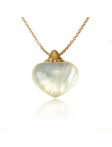 Goldie Diamantový náhrdelník Moraglione 1922 s rutile quartzom a perleťou