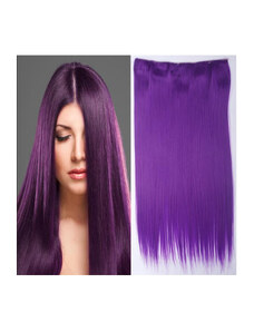 Girlshow Clip in vlasy - 60 cm dlhý pás vlasov - purpurová