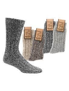Socks 4 fun Pánske vlnené ponožky čierne, veľ. 43-46