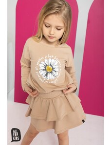 All for Kids FLOWER mikina - beige
