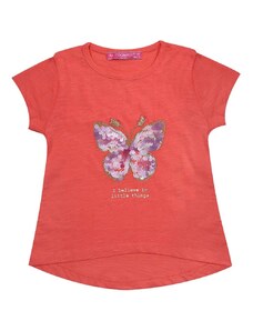 FASARDI Girl's T-shirt with coral butterfly