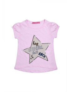 FASARDI T-shirt with star, light pink
