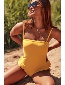 FASARDI Yellow swimsuit with frill