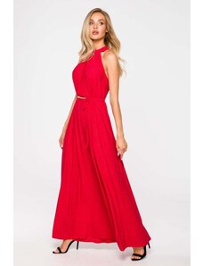 MOE Červené trblietavé šaty M721