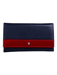 Dámska kožená veľká peňaženka Wojewodzic tmavo modrá s červenou 3PD58/PC14/PL02