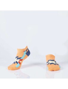 FASARDI Orange short women's socks with Aztec patterns