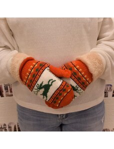 JOHN-C Oranžové rukavice DEER
