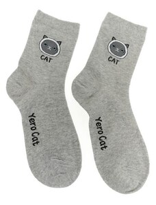 AURA.VIA Sivé ponožky YERO CAT