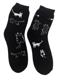 AURA.VIA Termo čierne ponožky CATS