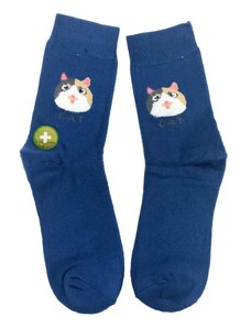AURA.VIA Modré ponožky BAMBOO CAT