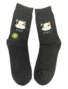AURA.VIA Tmavosivé ponožky BAMBOO CAT