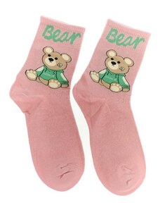 AURA.VIA Ružové ponožky BEAR