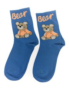 AURA.VIA Modré ponožky BEAR
