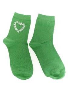 AURA.VIA Zelené ponožky HEART