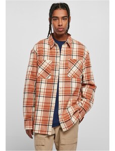 UC Men Long oversized shirt with plaid softseagrass/red leaves