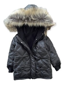 Chlapčenská zimná bunda - BLACK - 56, Čierna
