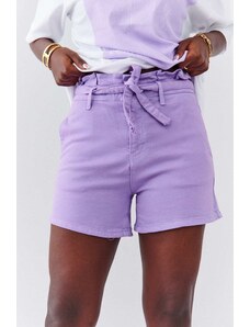 FASARDI Purple short denim shorts