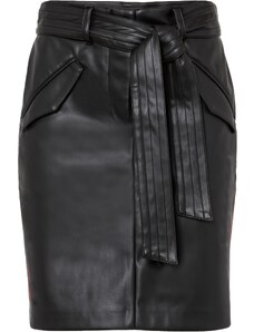 bonprix Koženková sukňa, farba čierna, rozm. 48
