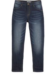 bonprix Chlapčenské termo džínsy s flísovou podšívkou, Slim Fit, farba modrá