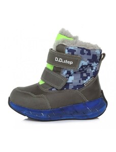 Detské chlapčenské zimné topánky D.D.step AquaTex Grey F61-260A