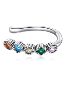 Linda's Jewelry Strieborná záušnica Rainbow Ag 925/1000 IN423
